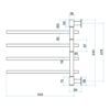 SV35-3 Thermogroup 240Volt Straight Square Swivel Heated Towel Rail