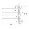 Thermogroup 240Volt Straight Round Swivel Heated Towel Rail