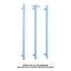 Thermogroup 12V Horizon Blue Straight Round Vertical Single Heated Towel Rail 900mm