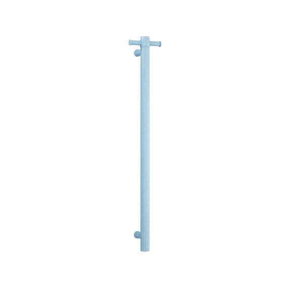 Thermogroup 12V Horizon Blue Straight Round Vertical Single Heated Towel Rail 900mm