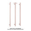 Thermorail_VS900HDP-Dusty-Pink Thermogroup 12V Dusty Pink Straight Round Vertical Single Heated Towel Rail 900mm