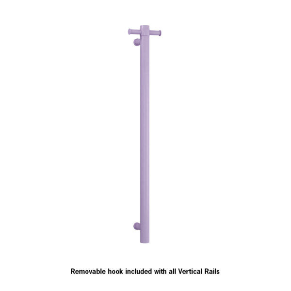 Thermogroup 12V Lilac Satin Straight Round Vertical Single Heated Towel Rail 900mm