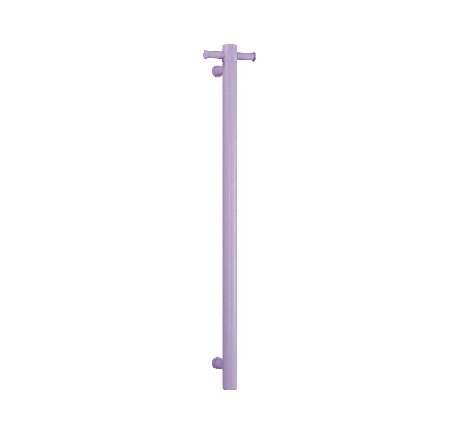 Thermogroup 12V Lilac Satin Straight Round Vertical Single Heated Towel Rail 900mm