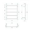Thermogroup Straight Round Non-Heated Ladder Towel Rail