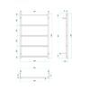 USS56-2 Thermogroup Straight Square Non-Heated Ladder Towel Rail