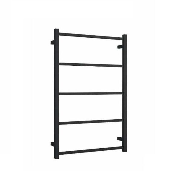 Thermogroup Matt Black Square Non-Heated Ladder Towel Rail