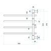Thermogroup Straight Square Swivel Non-Heated Towel Rail