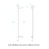 VS900-Line-Drawing Thermogroup 12V Dusty Pink Straight Round Vertical Single Heated Towel Rail 900mm