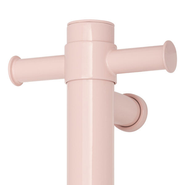 Thermogroup 12V Dusty Pink Straight Round Vertical Single Heated Towel Rail 900mm