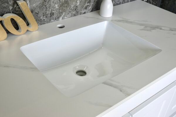 BV18WH-1500W Extra Deep Matt White Wall Hung Vanity - 1500x520mm - Clearance