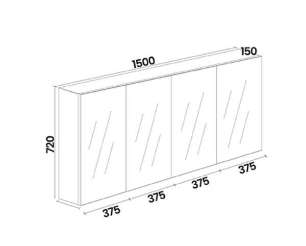 BM Shaving Cabinet 1500mm