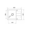 BV-6244BLK-1 BV-6244BLK Black Single Bowl Kitchen Sink 620x440mm