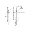 NR301505C尺寸图-pdf NRO301505CBG Brushed Gold Round Twin Shower Rail