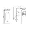 NRO01311BN-3 NR 3013-11-BN Brushed Nickel Shower Mixer