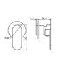 NRO01311DBN-1 NR 3013-11D-BN Brushed Nickel 80mm Round Plate Shower Mixer
