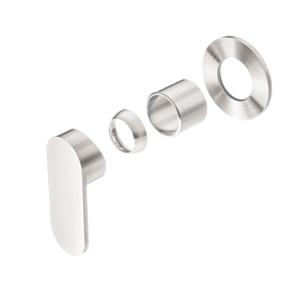 NR 3013-11D-BN Brushed Nickel 80mm Round Plate Shower Mixer