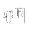 NRO01311DCH-1 NR 3013-11D-CH Chrome 80mm Round Plate Shower Mixer