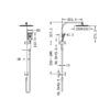 NRO01505CBN-1 NRO01505CBN Brushed Nickel Shower Rail