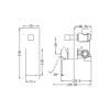 NRO01509ACH-4 NR 3015-09ACH Chrome Shower Mixer with Divertor