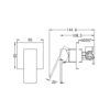 NRO01509BN-4 NR 315-09-BN Square Brushed Nickel Shower Mixer