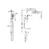 NRO1505CGM Gun Metal Twin Shower Rail