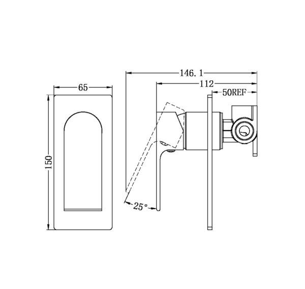 NRO21511BN Brushed Nickel Shower Mixer