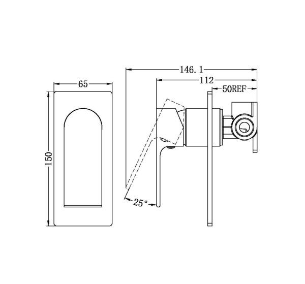 NRO21511CH Chrome Shower Mixer