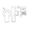 NRO21511DBN Brushed Nickel 80mm Plate Shower Mixer