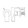 NRO21511DCH-4 NRO21511DCH Chrome 80mm Plate Shower Mixer