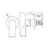 NRO21511DGM Gun Metal 80mm Plate Shower Mixer