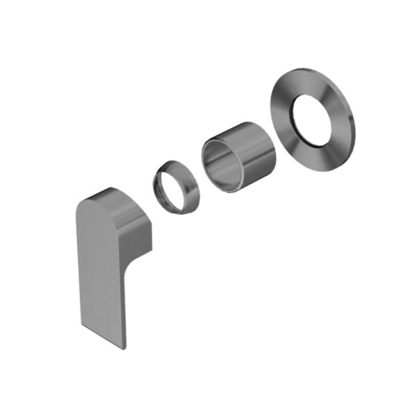 NRO21511DGM Gun Metal 80mm Plate Shower Mixer
