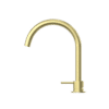 NRO21901BBG Brushed Gold Hob Basin Mixer Round Swivel Spout