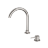 NRO21901BBN NRO21901BBN Brushed Nickel Hob Basin Mixer Round Swivel Spout