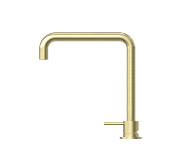 NRO21901CBG Brushed Gold Hob Basin Mixer Square Swivel Spout
