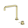NRO21901CBG NRO21901CBG Brushed Gold Hob Basin Mixer Square Swivel Spout