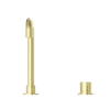 NRO21901CBG-2 NRO21901CBG Brushed Gold Hob Basin Mixer Square Swivel Spout