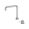 NRO21901CBN Brushed Nickel Hob Basin Mixer Square Swivel Spout