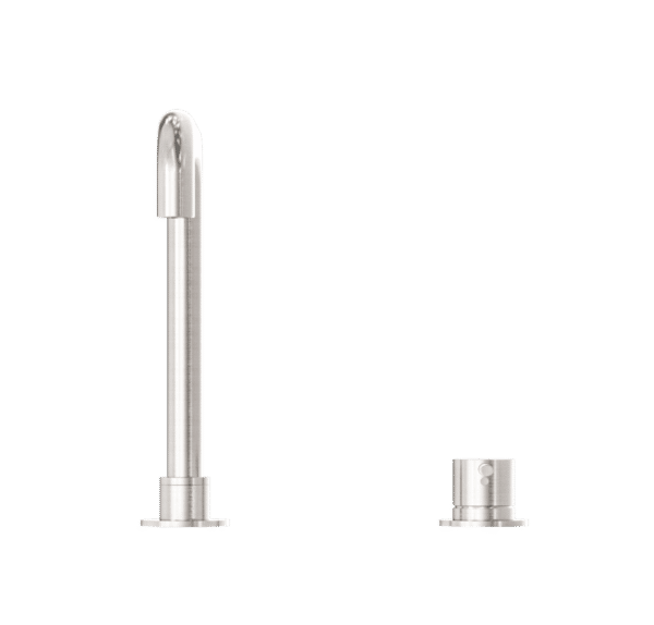 NRO21901CBN Brushed Nickel Hob Basin Mixer Square Swivel Spout