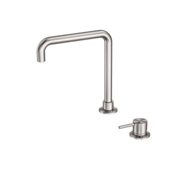 NRO21901CBN Brushed Nickel Hob Basin Mixer Square Swivel Spout