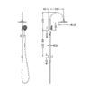 NRO21905BBG-3 NRO21905BBG Brushed Gold Twin Shower Rail