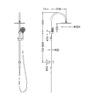 NRO21905BBN Brushed Nickel Twin Shower Rail with Air Shower