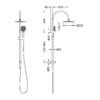 NRO21905BCH-3 NRO21905BCH Chrome Twin Shower Rail with Air Shower