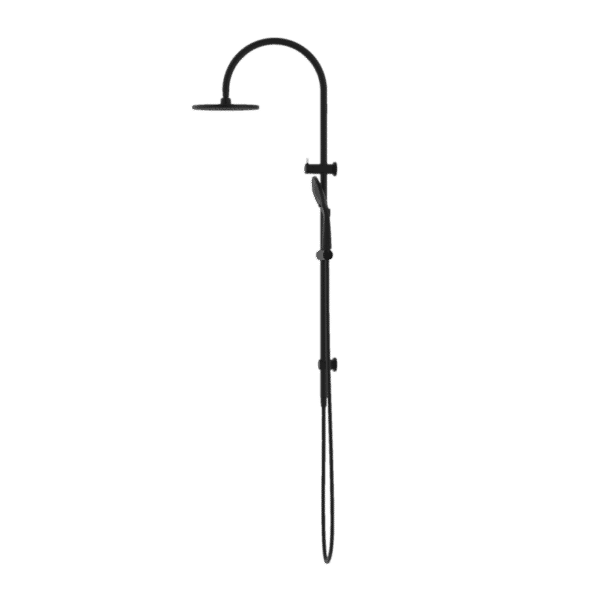 NRO21905BMB Matt Black Twin Shower Rail with Air Shower