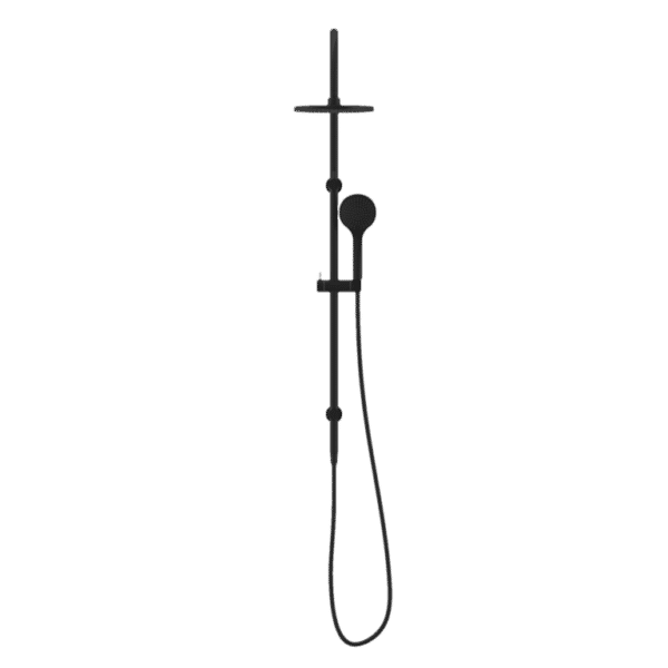 NRO21905BMB Matt Black Twin Shower Rail with Air Shower
