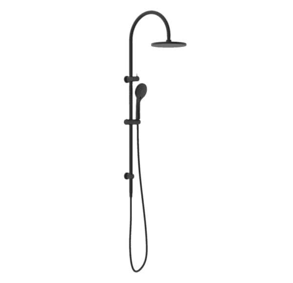 NRO21905BMB Matt Black Twin Shower Rail with Air Shower