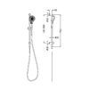 NRO21905DGM Gun Metal Shower Rail