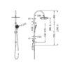 NRO21905HBN Brushed Nickel Twin Shower Rail with Air Shower II