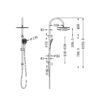 NRO21905HCH Chrome Twin Shower Rail with Air Shower II