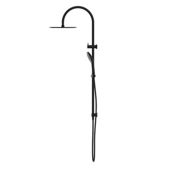 NRO21905HMB Matt Black Twin Shower Rail with Air Shower II