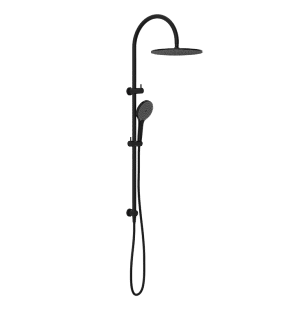 NRO21905HMB Matt Black Twin Shower Rail with Air Shower II